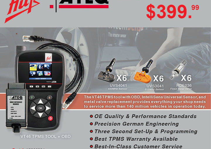 Huf ATEQ VT46 OBD TPMS Diagnostic Tool Start Kit with Intellisens TPMS sensors